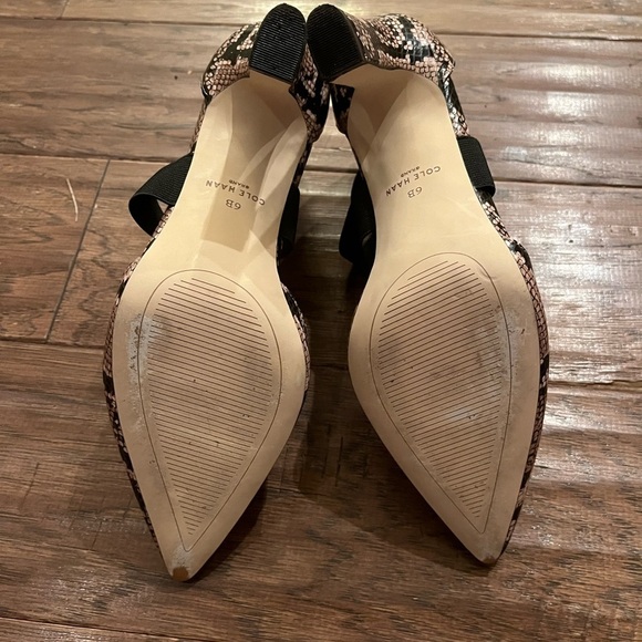 Cole Haan Mailkki Snakeskin Print Heels Size 6 - Picture 4 of 7